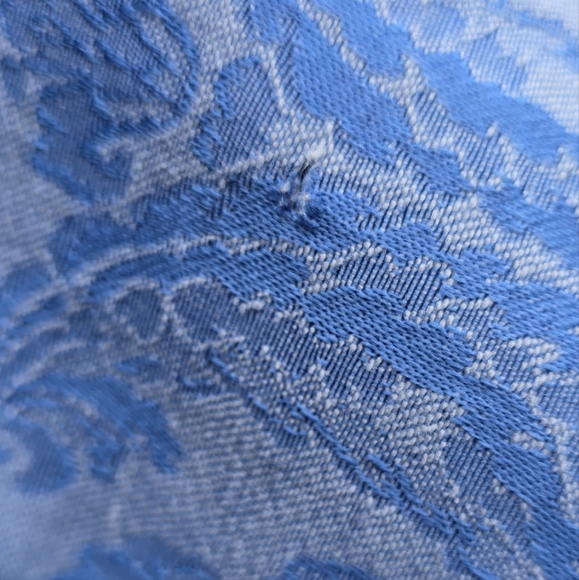 Rare-Vintage "Hanukkah" Blue Damask-Tablecloth Large 58 x 139" - Picture 8 of 14